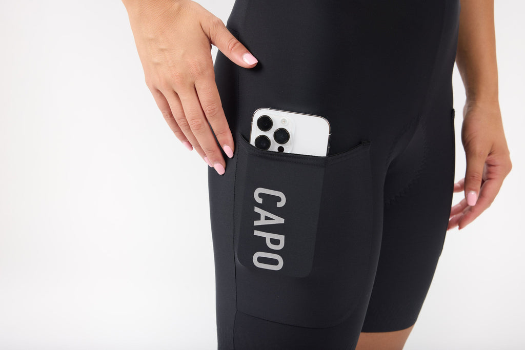 Super Corsa Race Women's Drop Tail Cargo Bib Shorts - Black