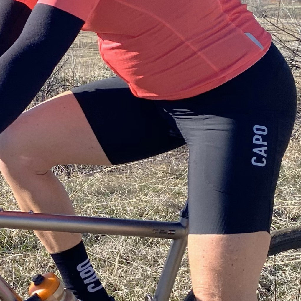 Super Corsa Race Women's Drop Tail Cargo Bib Shorts - Black
